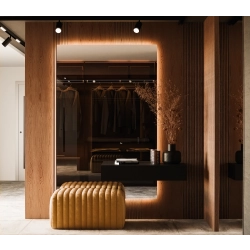 Lustro ZOLARO nowoczesne prostokątne dekoracyjne LED z podświetleniem bez ramy