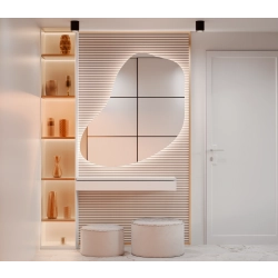 Lustro DRIFT LED – nowoczesne lustro organiczne z podświetleniem LED do łazienki, salonu lub przedpokoju