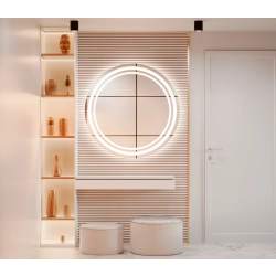 Lustro LA ROSE LED — klasyczne, okrągłe, z romantycznym światłem