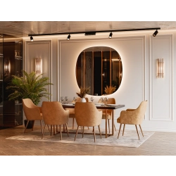 Lustro GLOW LED okrągłe dekoracyjne z podświetleniem bez ramy do salonu