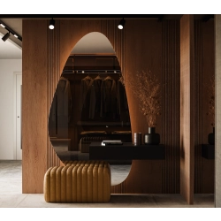 Lustro PERLÉE LED – eleganckie, designerskie lustro o organicznym kształcie