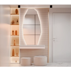 Lustro Quartz LED – nowoczesne lustro o ostrym, organicznym kształcie z LED