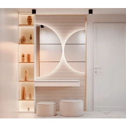 Lustro SORELLA DUO LED – zestaw półokrągłych luster w harmonijnej, bliźniaczej formie z podświetleniem