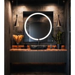 Lustro FLASH LED – okrągłe lustro łazienkowe z podświetleniem LED, nowoczesne lustro do łazienki bez ram
