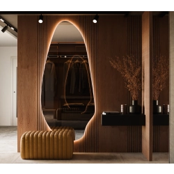 Lustro AURELIA LED organiczne nieregularne dekoracyjne z podświetleniem bez ramy