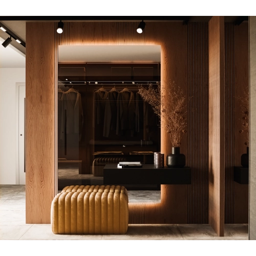 Lustro ZOLARO nowoczesne prostokątne dekoracyjne LED z podświetleniem bez ramy