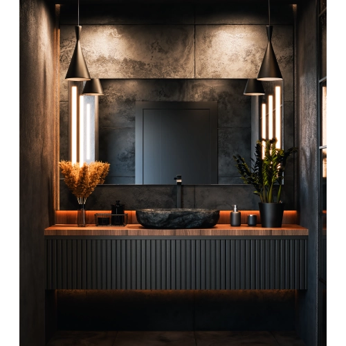 Lustro STALLONE duże prostokątne nowoczesne dekoracyjne bez ramy do garderoby pion/poziom