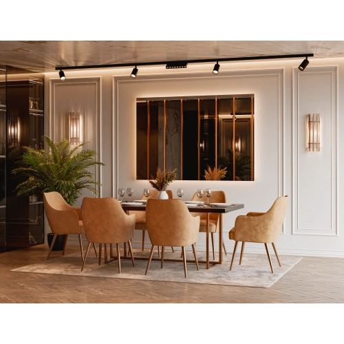 Lustro ZOLARO nowoczesne prostokątne dekoracyjne LED z podświetleniem bez ramy