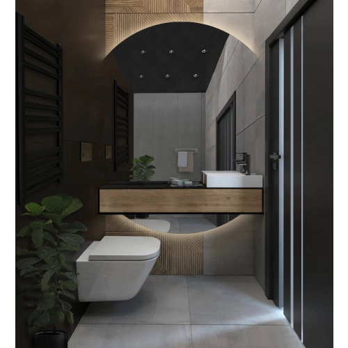 Lustro okrągłe w dwóch częściach z podświetleniem - WENUS LED