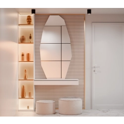 Lustro QUARTZ - nieregularne dekoracyjne designerskie bez ramy do sypialni