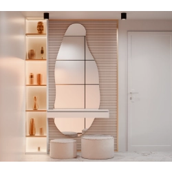 Lustro AQUALIS organiczne nieregularne dekoracyjne nowoczesne do salonu / sypialni / przedpokoju