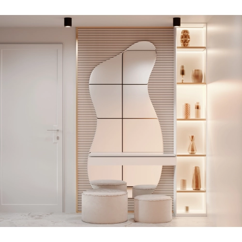 Lustro FLOW – nowoczesne lustro organiczne na ścianę do łazienki, sypialni i przedpokoju