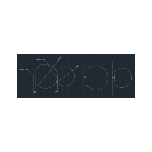 Lustro Puzzle Kiss – zestaw podwójnych luster LED, okrągłych i ściętych, bez ramy do wnętrz nowoczesnych