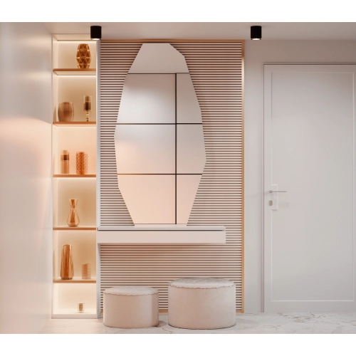 Lustro QUARTZ - nieregularne dekoracyjne designerskie bez ramy do sypialni