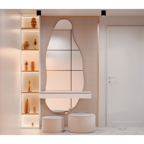 Lustro AQUALIS organiczne nieregularne dekoracyjne nowoczesne do salonu / sypialni / przedpokoju