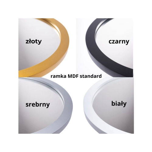 Nowoczesne stojące lustro półowalne z półką - FRANK SHELF