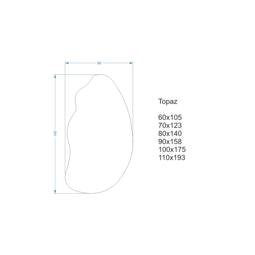 Lustro VOGUE LINE – lustro organiczne do garderoby, lustro do sypialni, stylowe lustro designerskie z podświetleniem LED