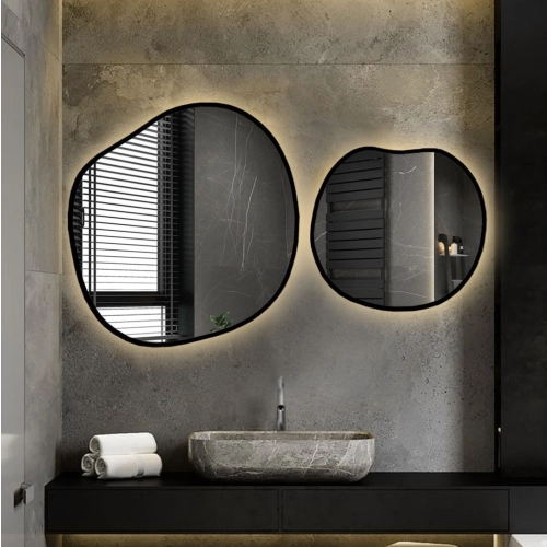 Zestaw luster organicznych w ramie z podświetleniem- SODALIT W RAMIE LED