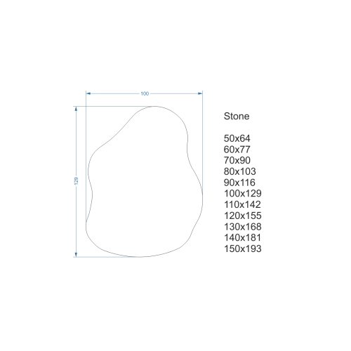 Lustro nowoczesne ROMEO - dekoracyjne lustro o unikalnym, organicznym kształcie z podświetleniem LED w ramie MDF