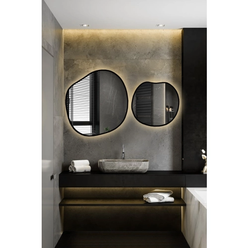 Zestaw luster organicznych w ramie z podświetleniem- SODALIT W RAMIE LED