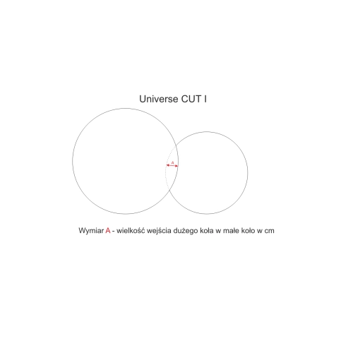 Zestaw luster okrągłych ze ścięciem z podświetleniem - UNIVERSE CUT LED I