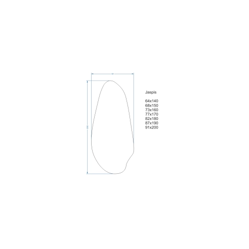 Lustro organiczne z podświetleniem - JASPIS LED II
