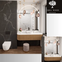 Lustro łazienkowe z podświetleniem półowalnym KLARA LED