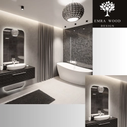 Lustro łazienkowe z podświetleniem w dwóch częściach - GAJA LED