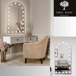 Lustro półowalne z podświetleniem - OSLO LED