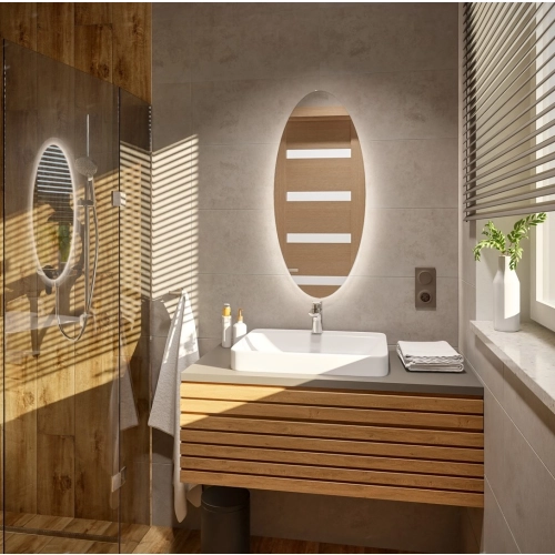 Lustro eliptyczne z podświetleniem - ELIPSA LED