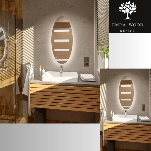 Lustro eliptyczne z podświetleniem - ELIPSA LED