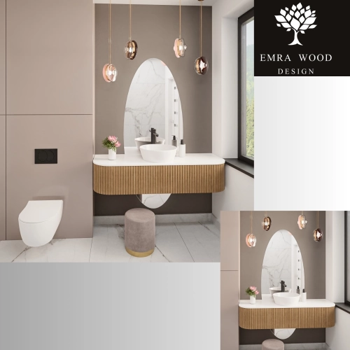 Lustro łazienkowe eliptyczne w dwóch częściach - ELIPSA