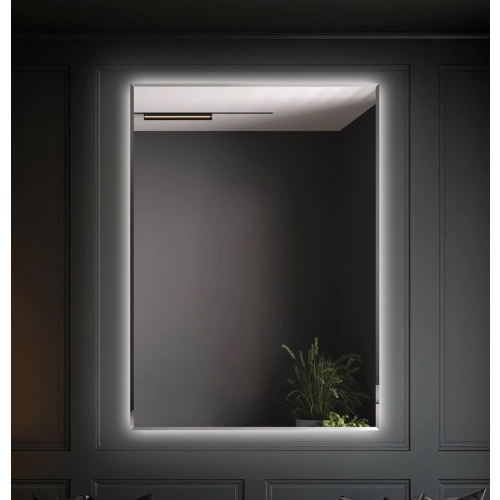 Lustro prostokątne podświetlane z lustrzaną fazą - FAZA LED