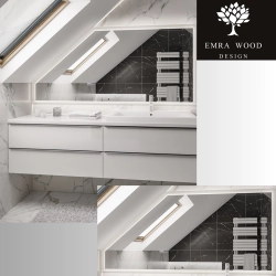 Piaskowane lustro na poddasze - NA WYMIAR - NIDA LED