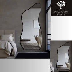 Lustro o organicznym kształcie w ramie - ANGELIT W RAMIE