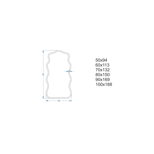 Lustro nieregularne w ramie - NEXUS – Blobs Mirrors