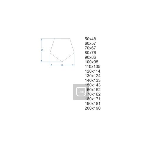 Lustro o geometrycznym kształcie w ramie – PENTA W RAMIE