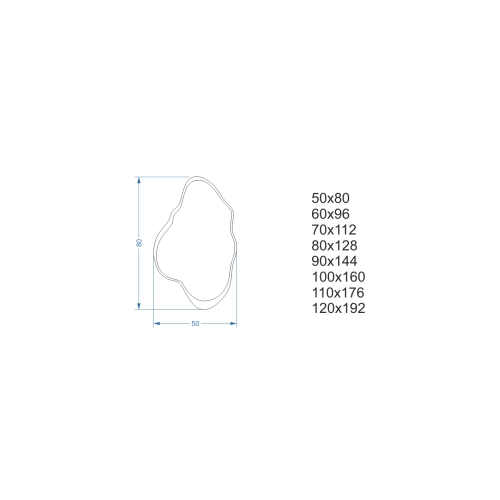 Lustro o nieregularnym kształcie w ramie mdf - POCO W RAMIE