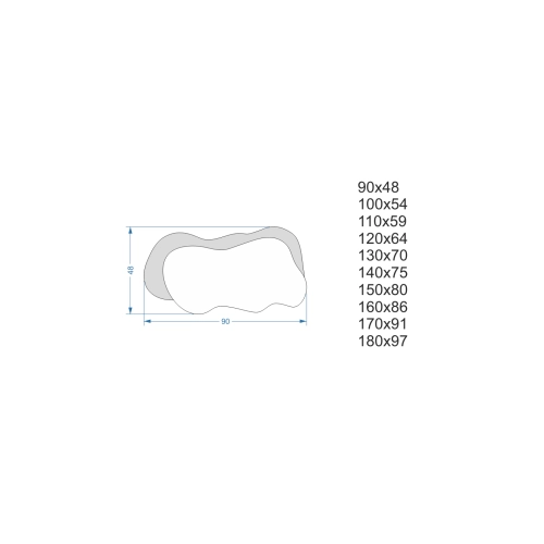 Nieregularne lustro na lustrze postarzanym vintage - VELOCE