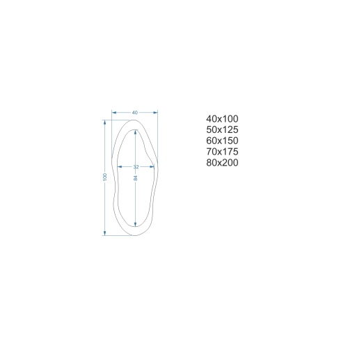 Lustro nieregularne w ramie mdf - PRESTO