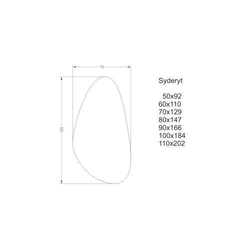 Lustro ORGANIC DROP – lustro o nieregularnym kształcie w czarnej ramie | Designerskie lustro organiczne do przedpokoju, salonu i sypialni