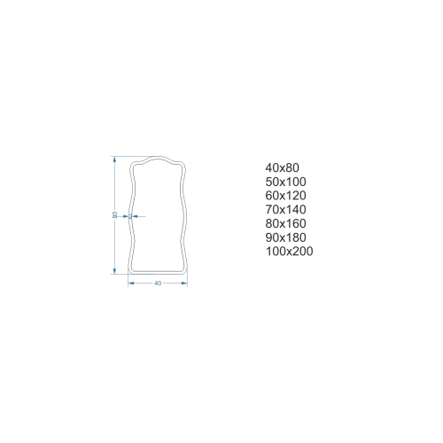 Lustro nieregularne w ramie mdf - TUTTI - Blobs Mirrors