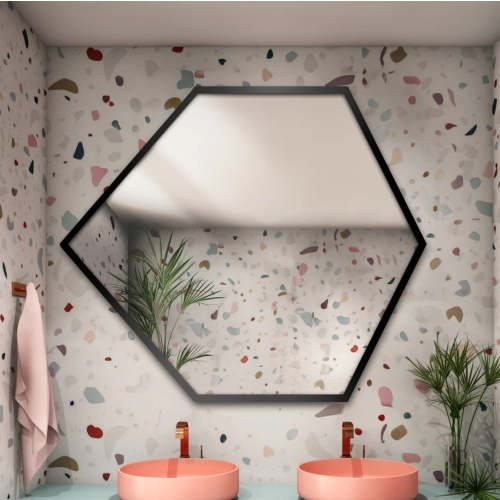 Lustro o geometrycznym kształcie w ramie – GEOME W RAMIE