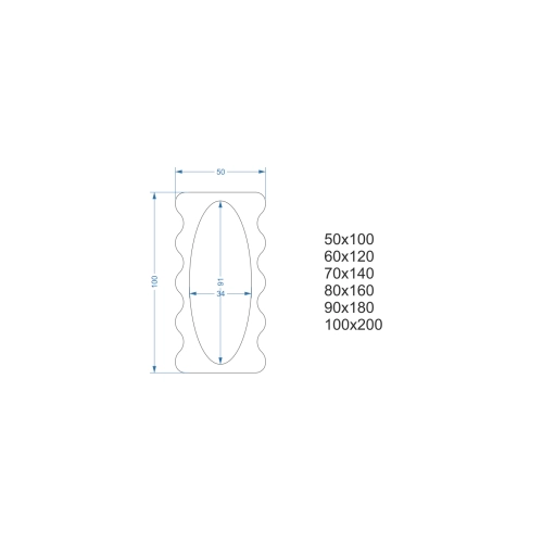 Lustro nieregularne w ramie mdf - NEBULA – Blobs Mirrors Czarna Rama