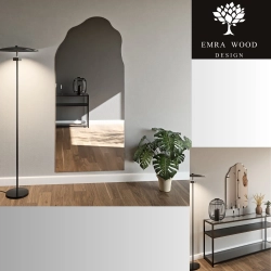 Dekoracyjne półowalne lustro o organicznym kształcie - AURO 1