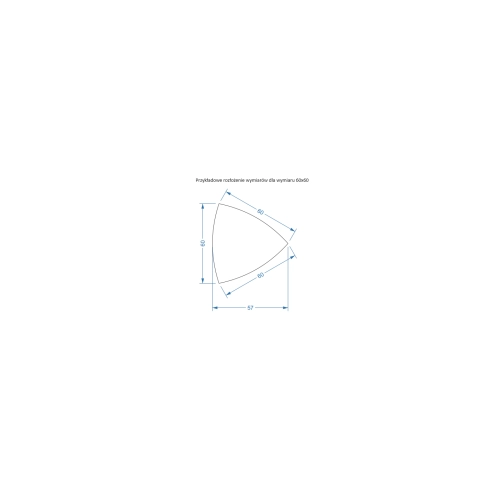 Lustro łazienkowe trójkątne - KARO