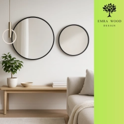 Lustra okrągłe zestaw w ramie czarnej MDF SLIM - ZESTAW OTYLIA - kolor ramy do wyboru