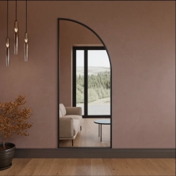 Lustro w matowej czarnej ramie MDF - GREGOR - kolor ramy do wyboru