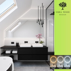 Piaskowane lustro na poddasze - NA WYMIAR - REGA LED