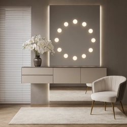 Lustro do toaletki w dwóch częściach z podświetleniem - HOLLYWOOD GLAM LED